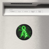 Aimant Bipolar Disorder Floral Swirls Ribbon (In Situ (Lave-vaisselle))