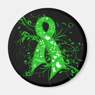 Aimant Bipolar Disorder Floral Swirls Ribbon