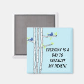 Aimant Birch Trees with Health Message (Recto/Verso)