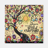 Aimant Bird Chirping Météo mignonne Whimsical Tree Amusan (Devant)