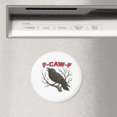 Aimant Bird - Funny Crow F-Caw-F Classic (In Situ (Lave-vaisselle))