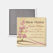 Aimant Bird House New Home Faire-part magnétique personna (Recto/Verso)