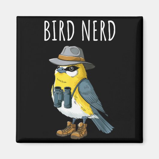 Aimant Bird Nerd Funny Bird Watching Birding Bird Lover W (Devant)