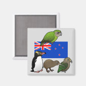 Aimant Birdables néo-zélandais (Recto/Verso)