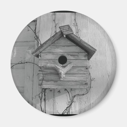 Aimant Birdhouse rustique (Devant)