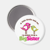Aimant Birdie Va Être Une Grande Soeur (Recto/Verso)