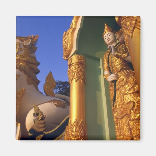 Aimant Birmanie (Myanmar), Rangoon (Yangon) Temple (Devant)