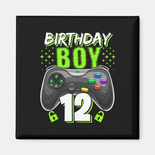 Aimant Birthday Boy 12 Video Game Controller 12e B (Devant)