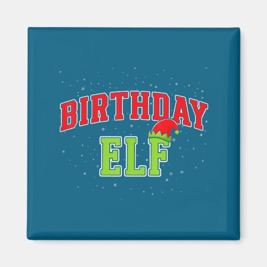 Aimant Birthday Elf Christmas Family Matching Group Xmas  (Devant)