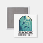 Aimant Biscayne National Park Floride Sous-marin Maritime (Recto/Verso)