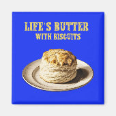 Aimant Biscuit Fluffy sur une plaque, Biscuits au beurre (Devant)
