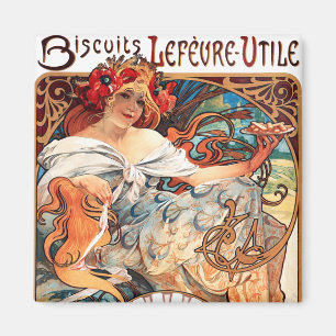 Aimant Biscuits Lefevre-Utile, Mucha