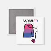 Aimant BisexualiTEA Bi Pride Drapeau Thé bisexuel (Recto/Verso)