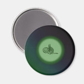 Aimant Bismillah - Au nom d'Allah calligraphie verte (Recto/Verso)