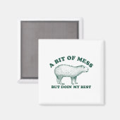Aimant Bit Drôle D'Un Mess Capybara Graphique De Mème Pou (Recto/Verso)