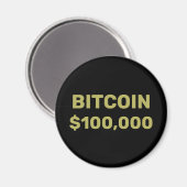 Aimant Bitcoin 100000 Célébration (Recto/Verso)