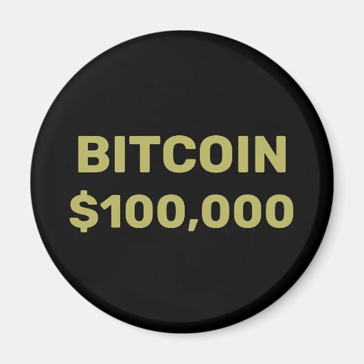 Aimant Bitcoin 100000 Célébration (Devant)