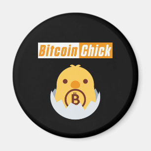 Aimant Bitcoin Chick Crypto BTC Cryptomonnaie Miner Cadea