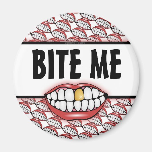 Aimant Bite Me Golden Tooth (Devant)