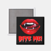 Aimant Bite Me Vampire Halloween (Recto/Verso)