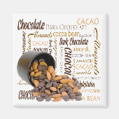 Aimant Bits de chocolat Almonds Typographie Collage Photo (Devant)