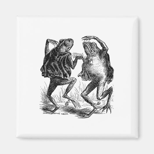 Aimant Bizarre Frogs Danser - Grenouilles Vintages (Devant)