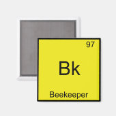 Aimant Bk - Beekeeper Funny Chimie Élément Symbole Tee (Recto/Verso)