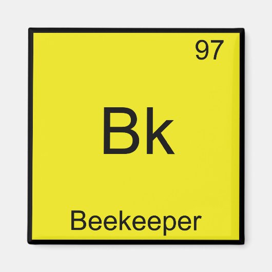 Aimant Bk - Beekeeper Funny Chimie Élément Symbole Tee (Devant)