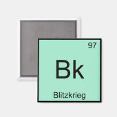Aimant Bk - Blitzkrieg Symbole d'élément de chimie 2ÈME G (Recto/Verso)