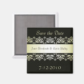 Aimant Black and Gold Enregistrer l'aimant Date (Recto/Verso)