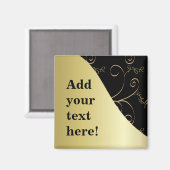 Aimant Black and Gold Personnaliser It (Recto/Verso)