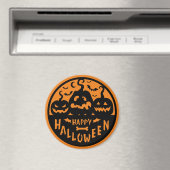 Aimant Black and Orange Happy Halloween (In Situ (Lave-vaisselle))