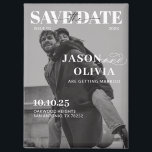 Aimant Black and White Magazine Cover Photo Wedding<br><div class="desc">Black and White Magazine Cover Photo Wedding magnet</div>