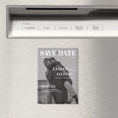 Aimant Black and White Magazine Cover Photo Wedding (In Situ (Lave-vaisselle))