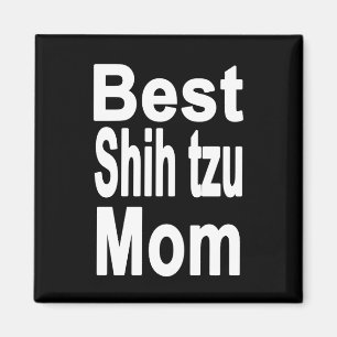 Aimant Black Best Shih tzu Mom