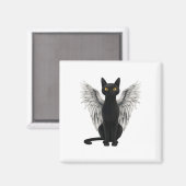 Aimant Black Cat Angel ailes (Recto/Verso)