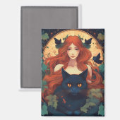 Aimant Black Cat Magic (Recto/Verso)