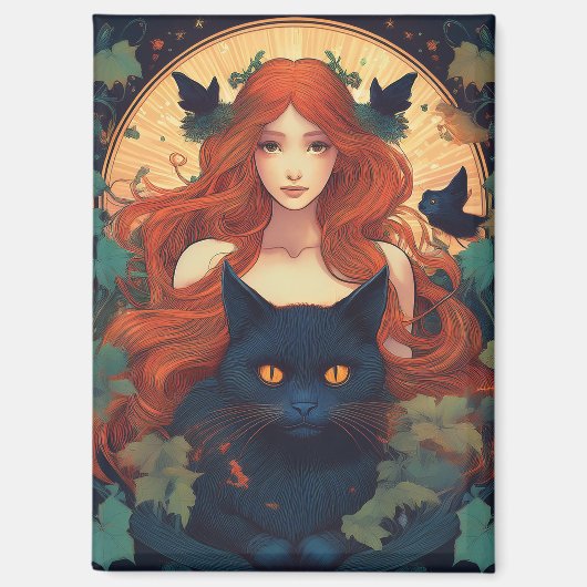 Aimant Black Cat Magic (Recto)