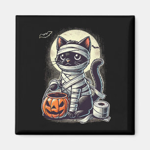 Aimant Black Cat Mummy Hommes Femmes Enfants Halloween Fu