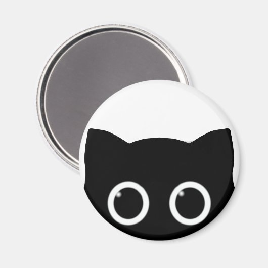 Aimant Black Cat Peeking (Recto/Verso)