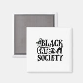 Aimant Black Cat Society (Recto/Verso)