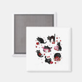 Aimant Black Cats Valentine (Recto/Verso)