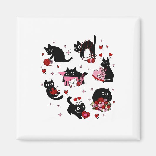 Aimant Black Cats Valentine (Devant)