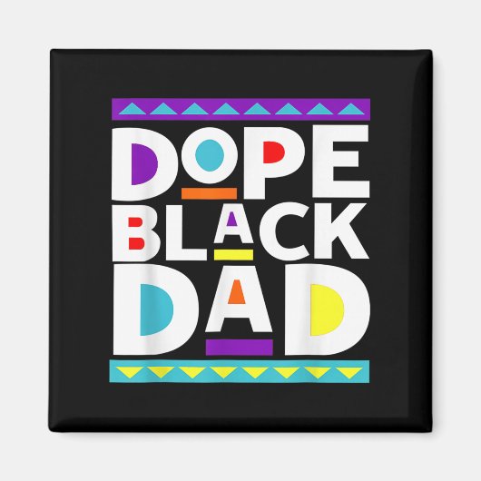 Aimant Black Dad New Dad Fathers Day Gift African America (Devant)