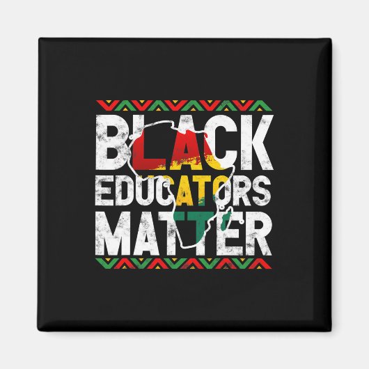 Aimant Black Educators Conception du problème Mois de l'h (Devant)