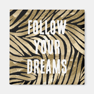 Aimant Black et Gold Glam Zebra