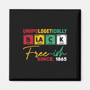Aimant Black Free-ish depuis 1865 Mois de l'histoire des