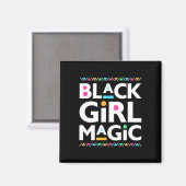 Aimant Black Girls Magic Melanin Histoire africaine-améri (Recto/Verso)