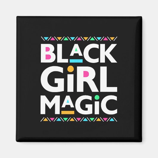 Aimant Black Girls Magic Melanin Histoire africaine-améri (Devant)