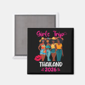 Aimant Black Girls Trip Thailand 2026 Vacation Matching  (Recto/Verso)